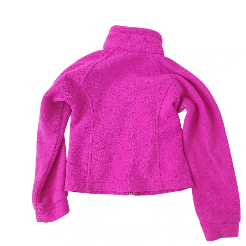 Columbia Fleece Zip Up Jacket Girls XXS Size 4-5 Hot Pink